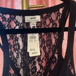 Aerie Black Lace Sleeveless Top